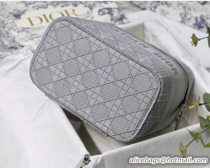 Top Sell Dior Travel Vanity Case In Cannage Canvas CD1615 Grey