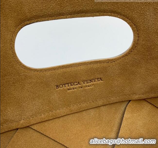 Shop Bottega Veneta Small Cabat Shopping Tote in Maxi Woven Leather BV91020 Brown