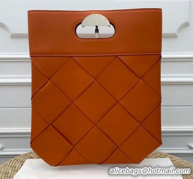 Low Cost Bottega Veneta Small Cabat Shopping Tote in Maxi Woven Leather BV91020 Orange