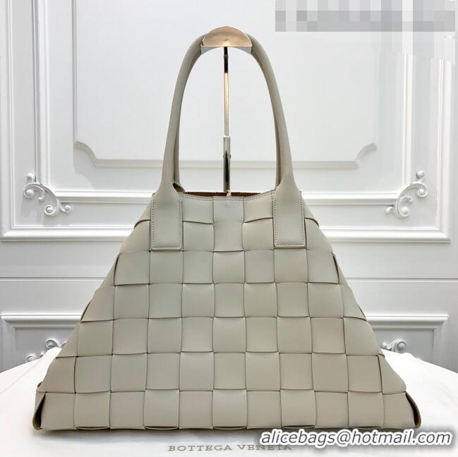 Popular Style Bottega Veneta Medium Tote Bag in Maxi Woven Leather BV01023 White