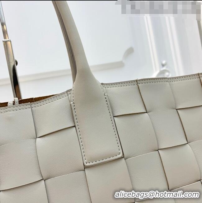 Popular Style Bottega Veneta Medium Tote Bag in Maxi Woven Leather BV01023 White