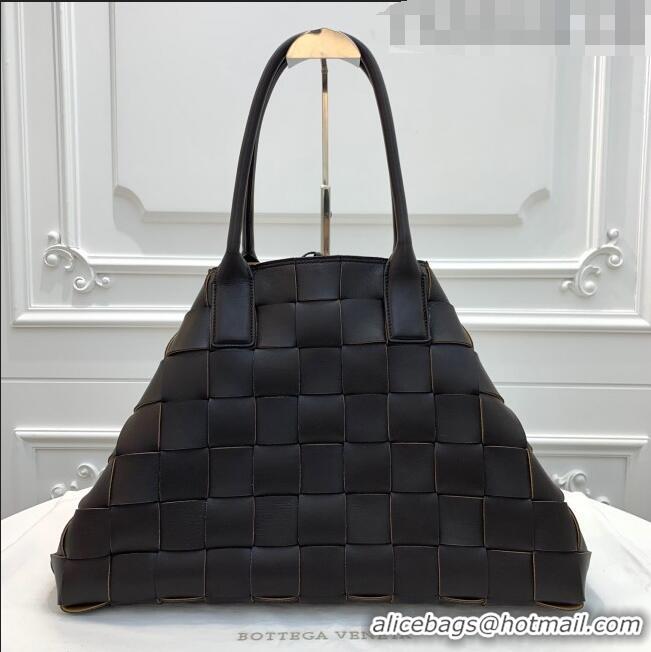 Grade Quality Bottega Veneta Medium Tote Bag in Maxi Woven Leather BV01023 Dark Brown