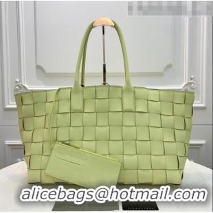 Good Product Bottega Veneta Medium Tote Bag in Maxi Woven Leather BV01023 Yellow