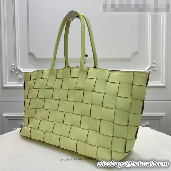 Good Product Bottega Veneta Medium Tote Bag in Maxi Woven Leather BV01023 Yellow