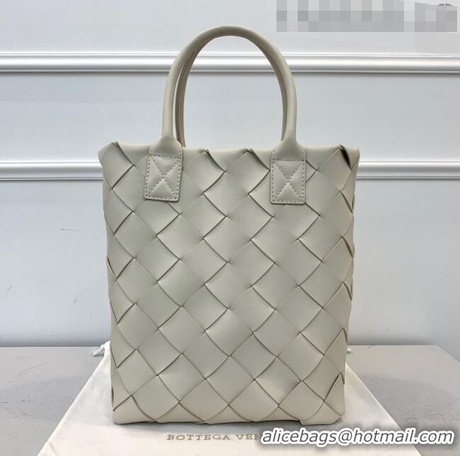 Cheap Price Bottega Veneta Maxi Cabat 30 Tote in Woven Nappa Lambskin BV12603 All White