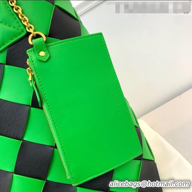 Pretty Style Bottega Veneta Maxi Cabat 30 Tote in Woven Nappa Lambskin BV12603 Bright Green