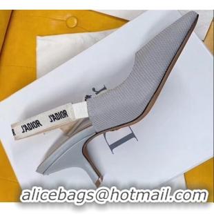 Inexpensive Dior J'Adior Slingback Pumps in Technical Fabric CD1802 Grey 6.5cm Heel 2020