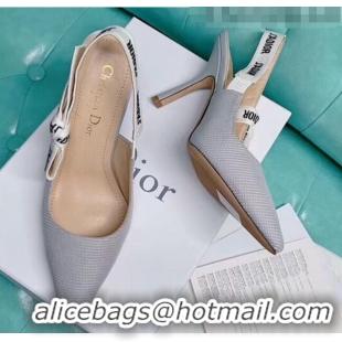 Low Cost Dior J'Adior Slingback Pumps in Technical Fabric CD1803 Grey 9.5cm Heel 2020