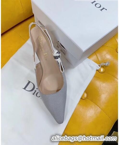 Low Cost Dior J'Adior Slingback Pumps in Technical Fabric CD1803 Grey 9.5cm Heel 2020