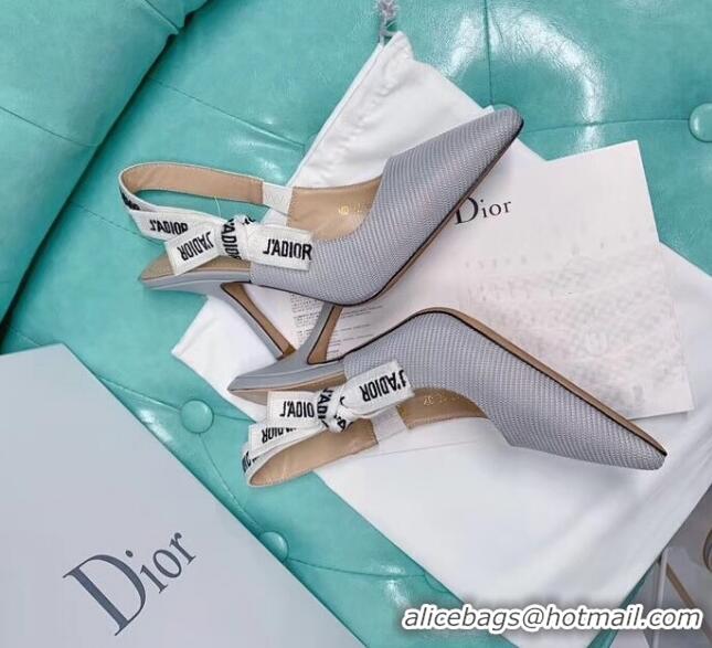 Low Cost Dior J'Adior Slingback Pumps in Technical Fabric CD1803 Grey 9.5cm Heel 2020