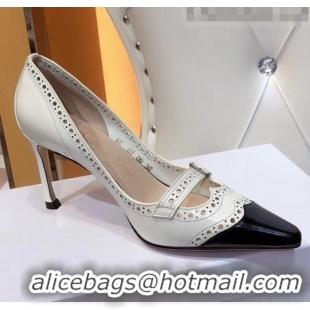 Cheap Price Dior Spectadior Strap Pumps in Perforated Leather CD1804 Black/White 2020