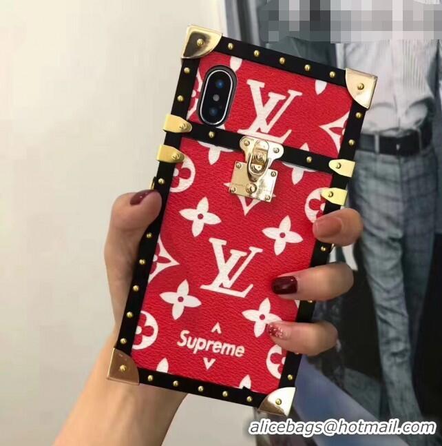 Top Design Louis Vuitton Petite Malle Iphone Case M21834 Red