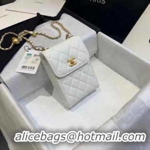 Comfortable Chanel Original Small classic Sheepskin Shoulder Bag AP1448 white