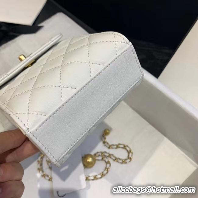 Comfortable Chanel Original Small classic Sheepskin Shoulder Bag AP1448 white