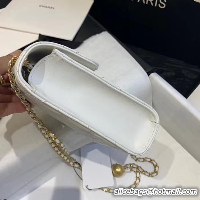 Comfortable Chanel Original Small classic Sheepskin Shoulder Bag AP1448 white