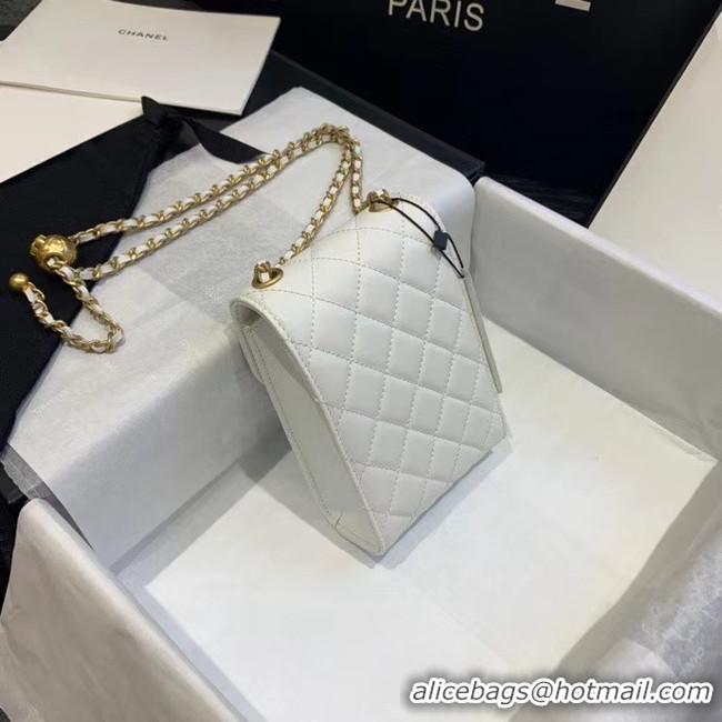 Comfortable Chanel Original Small classic Sheepskin Shoulder Bag AP1448 white