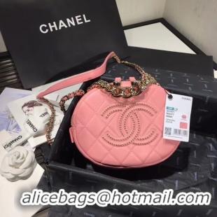 Classic Style Chanel Original Small classic Sheepskin camera bag AS1511 pink