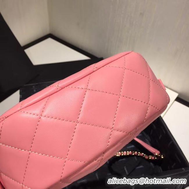 Classic Style Chanel Original Small classic Sheepskin camera bag AS1511 pink