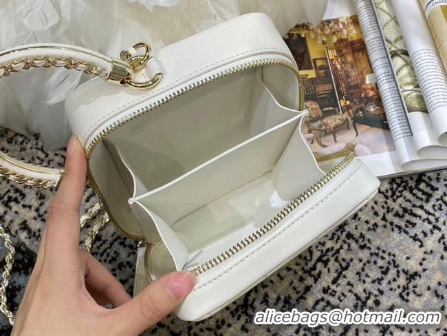 Low Price Chanel Original Small Sheepskin camera bag AS1753 white