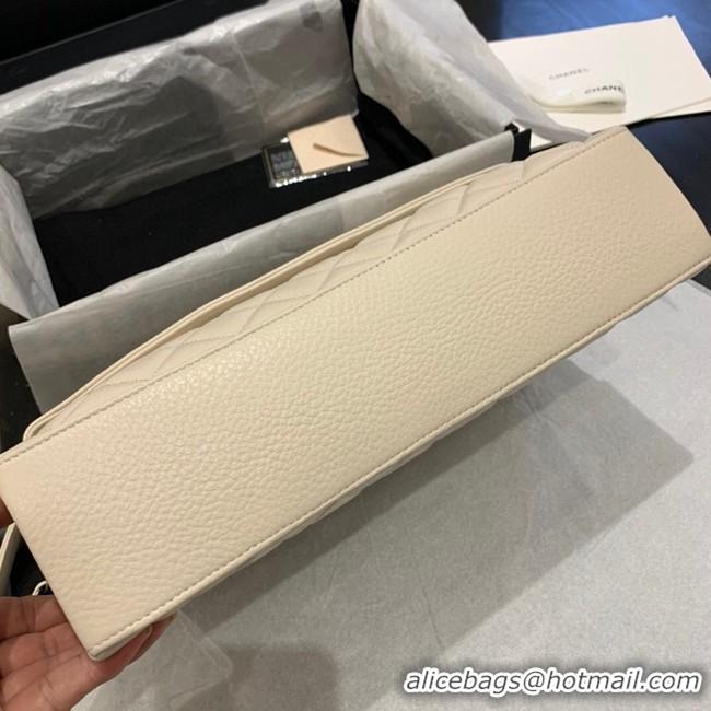 Grade Quality Chanel Lambskin flap bag 8095 white