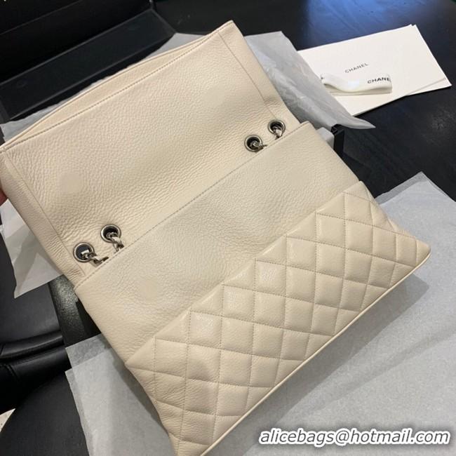 Grade Quality Chanel Lambskin flap bag 8095 white