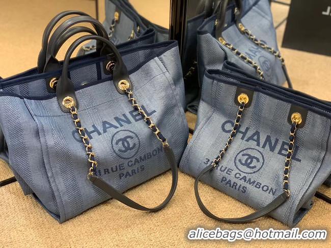 Low Cost Chanel Shopping bag A66941 blue