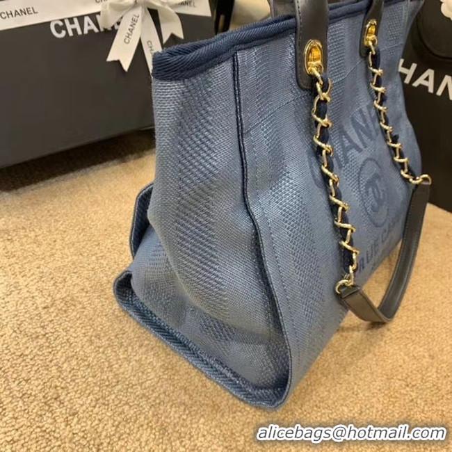 Low Cost Chanel Shopping bag A66941 blue