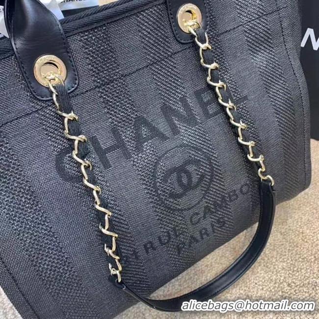 Grade Chanel Shopping bag A66941 dark blue