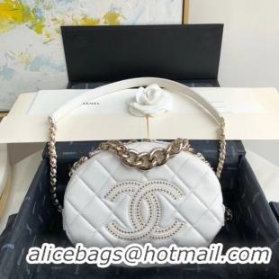 Grade Quality Chanel Original Small classic Sheepskin camera bag AS1511 white