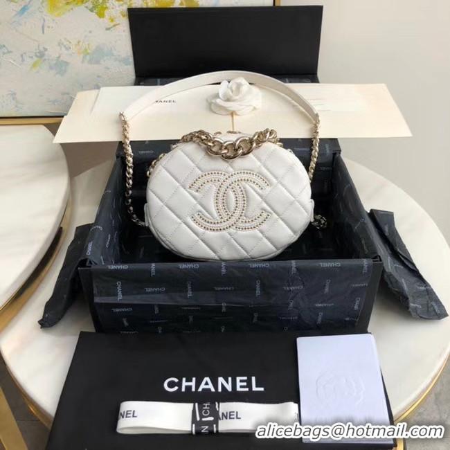 Grade Quality Chanel Original Small classic Sheepskin camera bag AS1511 white