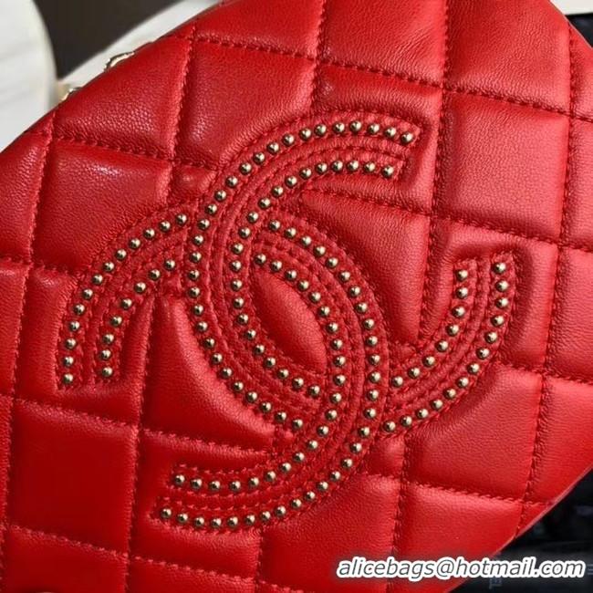 Pretty Style Chanel Original Small classic Sheepskin camera bag AS1511 red