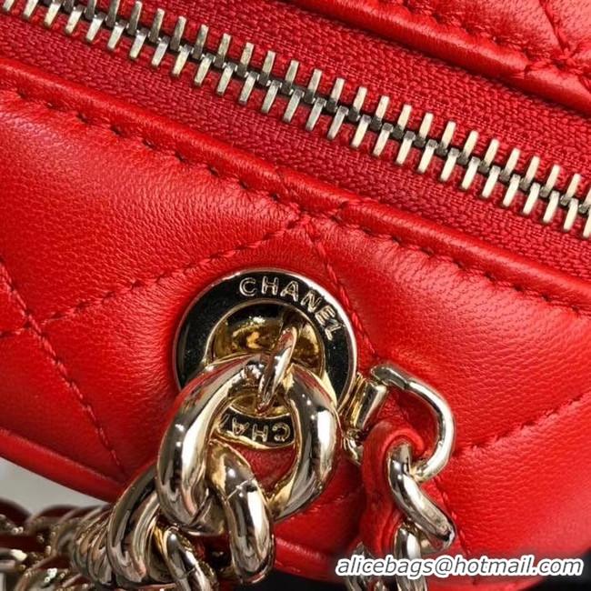 Pretty Style Chanel Original Small classic Sheepskin camera bag AS1511 red