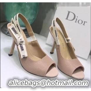 Unique Dior J'Adior Technical Fabric Heeled Sandal 9.5cm Heel CD1817 Nude