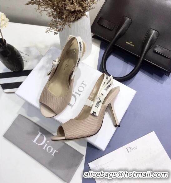 Unique Dior J'Adior Technical Fabric Heeled Sandal 9.5cm Heel CD1817 Nude