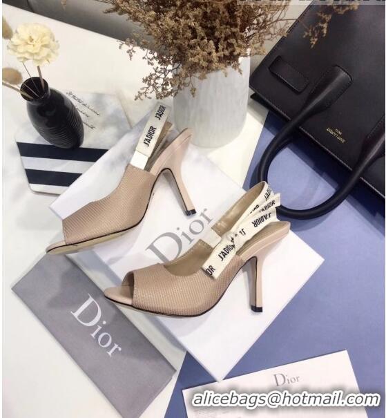 Unique Dior J'Adior Technical Fabric Heeled Sandal 9.5cm Heel CD1817 Nude