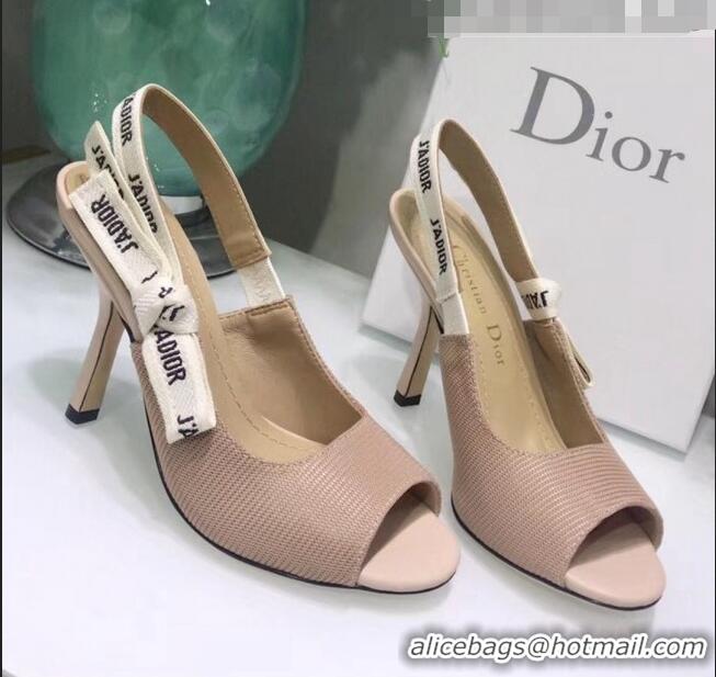 Unique Dior J'Adior Technical Fabric Heeled Sandal 9.5cm Heel CD1817 Nude