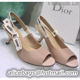 Classic Dior J'Adior Technical Fabric Heeled Sandal 6.5cm Heel CD1818 Nude