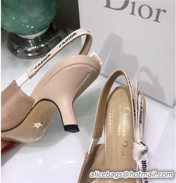 Classic Dior J'Adior Technical Fabric Heeled Sandal 6.5cm Heel CD1818 Nude