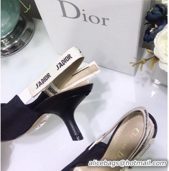 Super Quality Dior J'Adior Technical Fabric Heeled Sandal 6.5cm Heel CD1820 Black