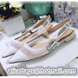 Best Quality Dior J'Adior Plumetis Ballerina Flat CD1821 White