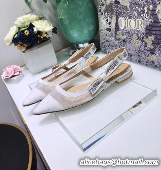 Best Quality Dior J'Adior Plumetis Ballerina Flat CD1821 White