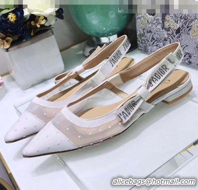 Best Quality Dior J'Adior Plumetis Ballerina Flat CD1821 White