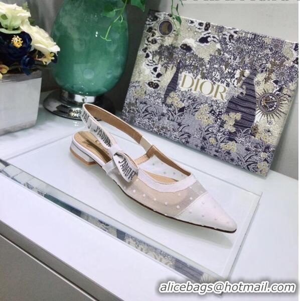 Best Quality Dior J'Adior Plumetis Ballerina Flat CD1821 White