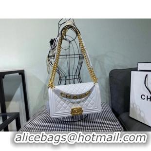 Best Price BOY CHANEL flap bag A67086 white