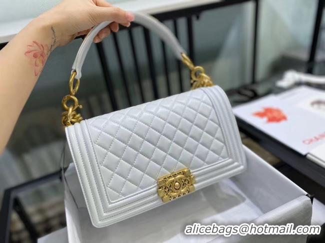 Best Price BOY CHANEL flap bag A67086 white