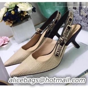 Good Product Dior J'Adior Technical Fabric Slingback Pump With 6.5cm Heel CD1825 Beige