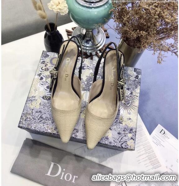 Good Product Dior J'Adior Technical Fabric Slingback Pump With 6.5cm Heel CD1825 Beige