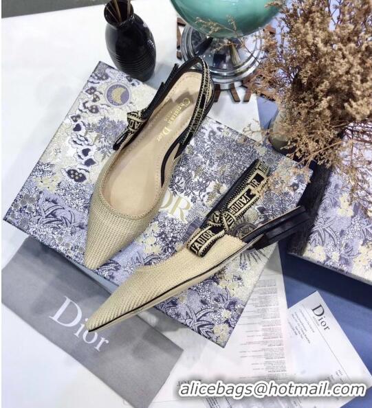 Good Product Dior J'Adior Technical Fabric Slingback Pump With 6.5cm Heel CD1825 Beige