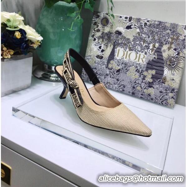 Good Product Dior J'Adior Technical Fabric Slingback Pump With 6.5cm Heel CD1825 Beige