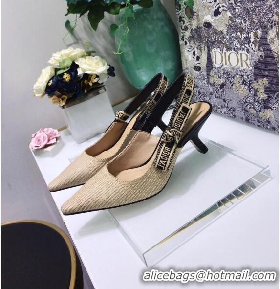 Good Product Dior J'Adior Technical Fabric Slingback Pump With 6.5cm Heel CD1825 Beige